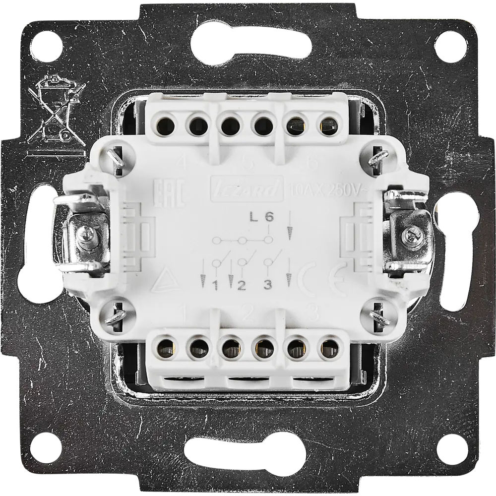 Выключатель Lezard Karina 3 клавиши цвет кремовый 84410680 STLM-2167074 - Вид №2