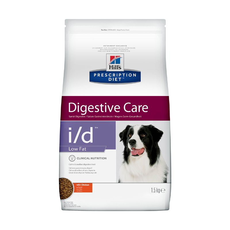 ПР0022809 Корм для собак HILL"S Prescription Diet Canine I/D лечение заболеваний ЖКТ низкокалорийный, курица сух. 1,5кг Hill's 