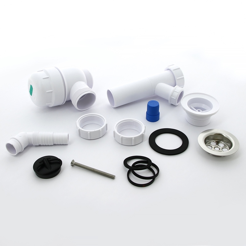 Сифон McAlpine бутылочный 1 1/2"х40 мм с выпуском 70 мм нерж. пробкой адапт. д/сл вых. компресс. D=40 мм MRSK3 - Вид №1