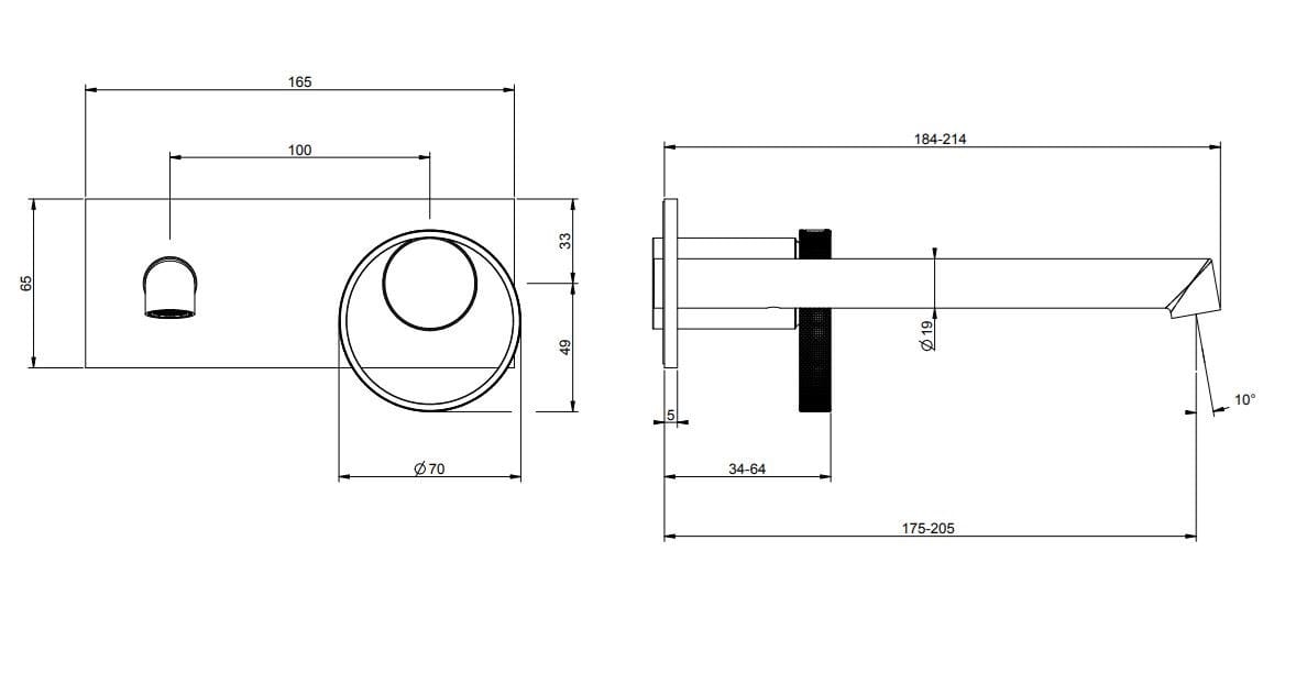 Смеситель для раковины с 2 отверстиями из латуни с пластиной Gessi кольцо ARCH-00151562 - Вид №1
