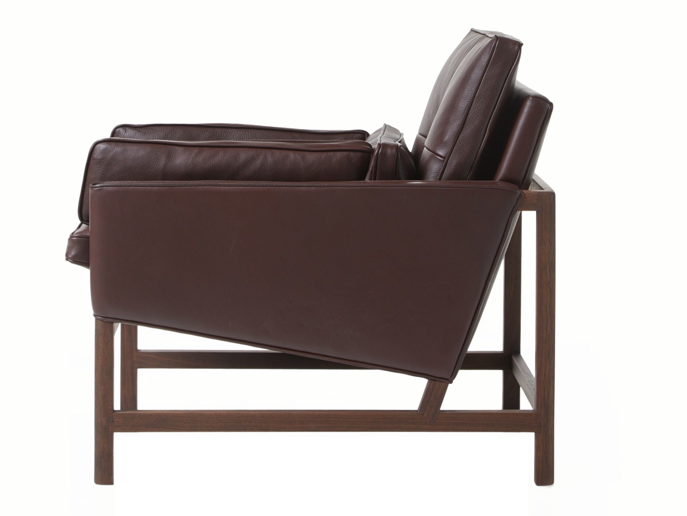 Кожаное кресло с подлокотниками BassamFellows Гостиная с деревянным каркасом ARCH-00102588 - Вид №8