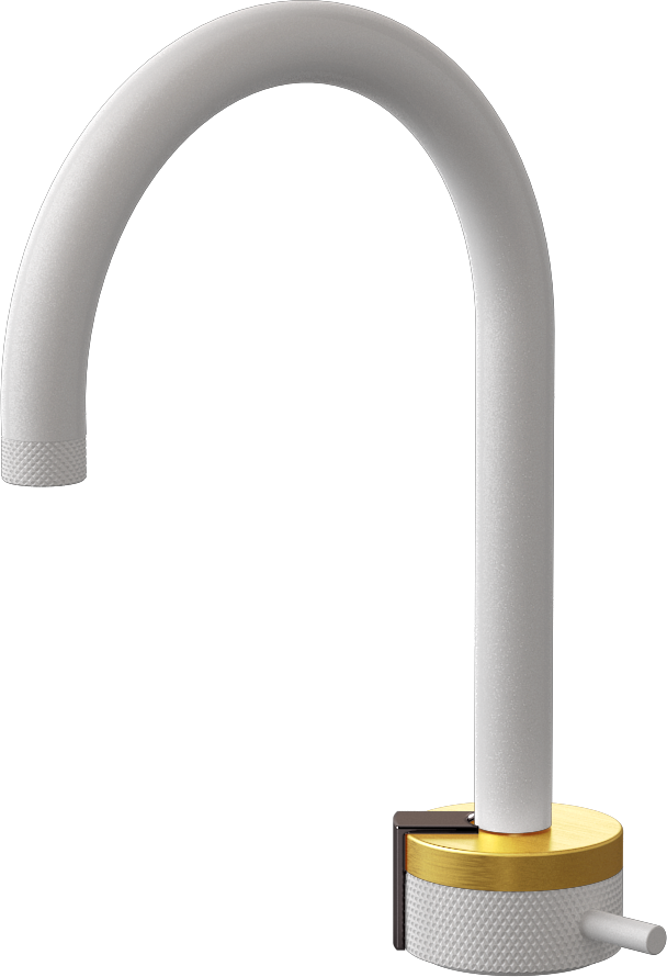 E-11502-R1BAU-L2OX-WT Однорычажный прогрессивный смеситель для раковины - излив 16см GRAFF MOD+