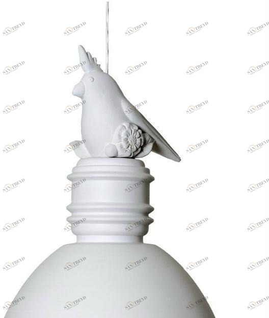 Karman Керамическое украшение для светильника в виде волнистого попугайчика Via rizzo 7 sun-id-1424785