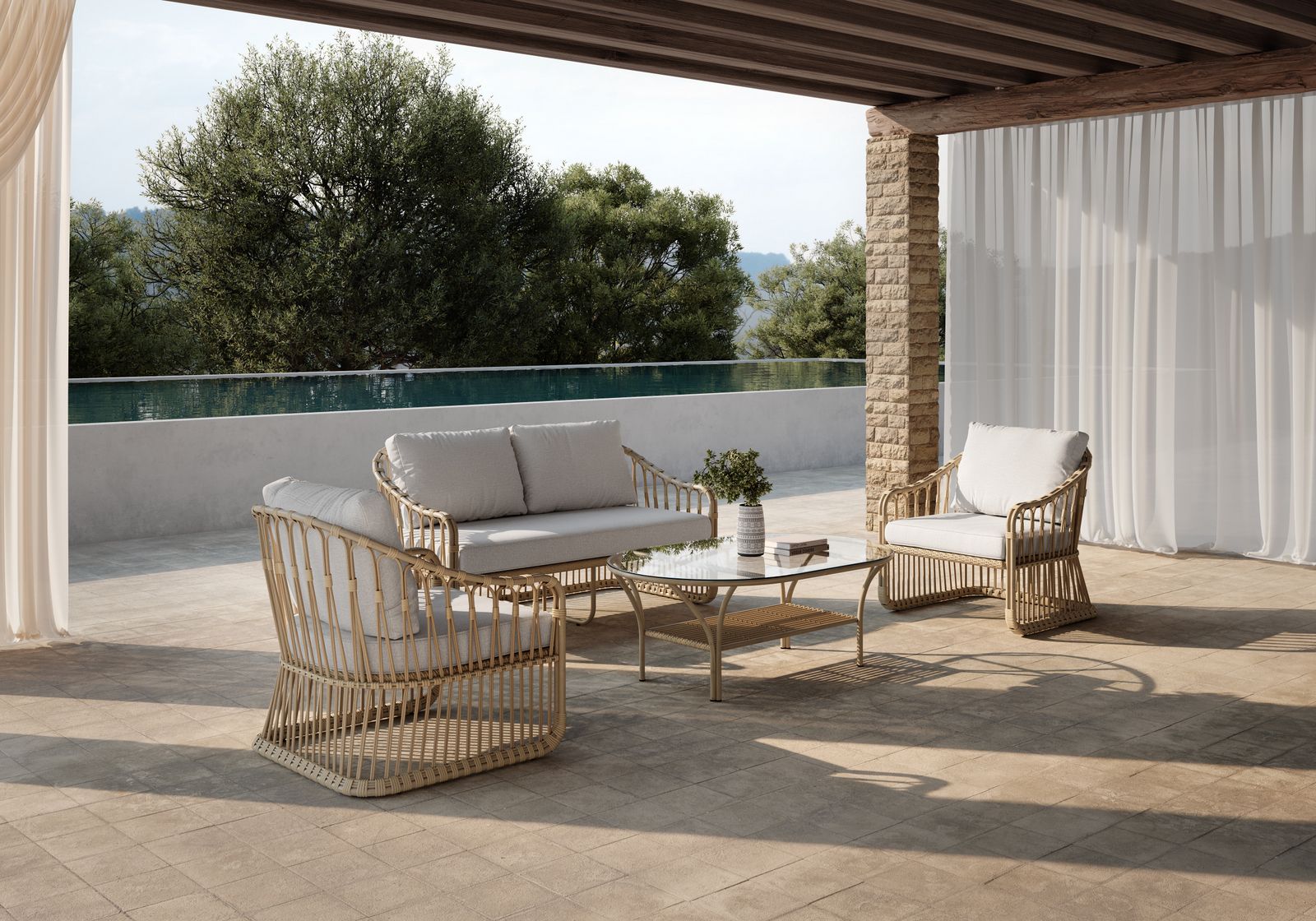 Садовое кресло из синтетического материала и алюминия SNOC Elisa ARCH-00017663 - Вид №1