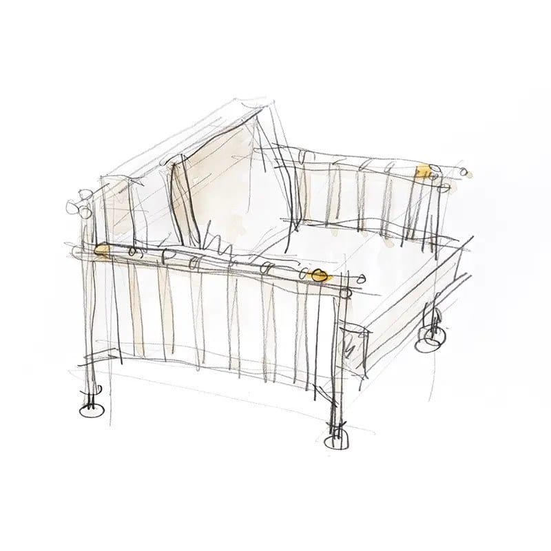 Тканевое садовое кресло с подлокотниками Vondom Hamptons ARCH-00046631 - Вид №5