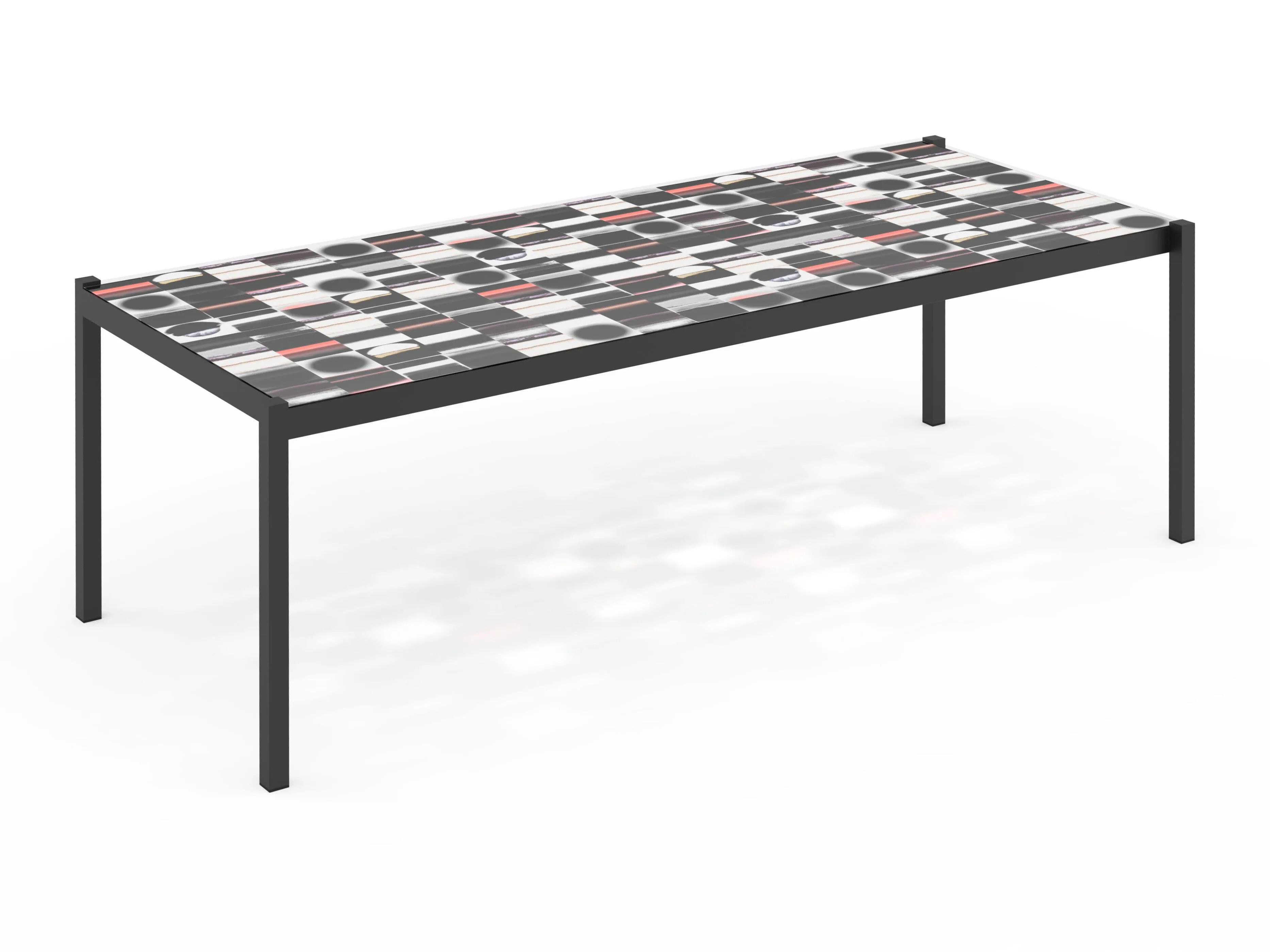 Прямоугольный садовый стол из закаленного стекла GANDIABLASCO Iris ARCH-00023393 - Вид №5