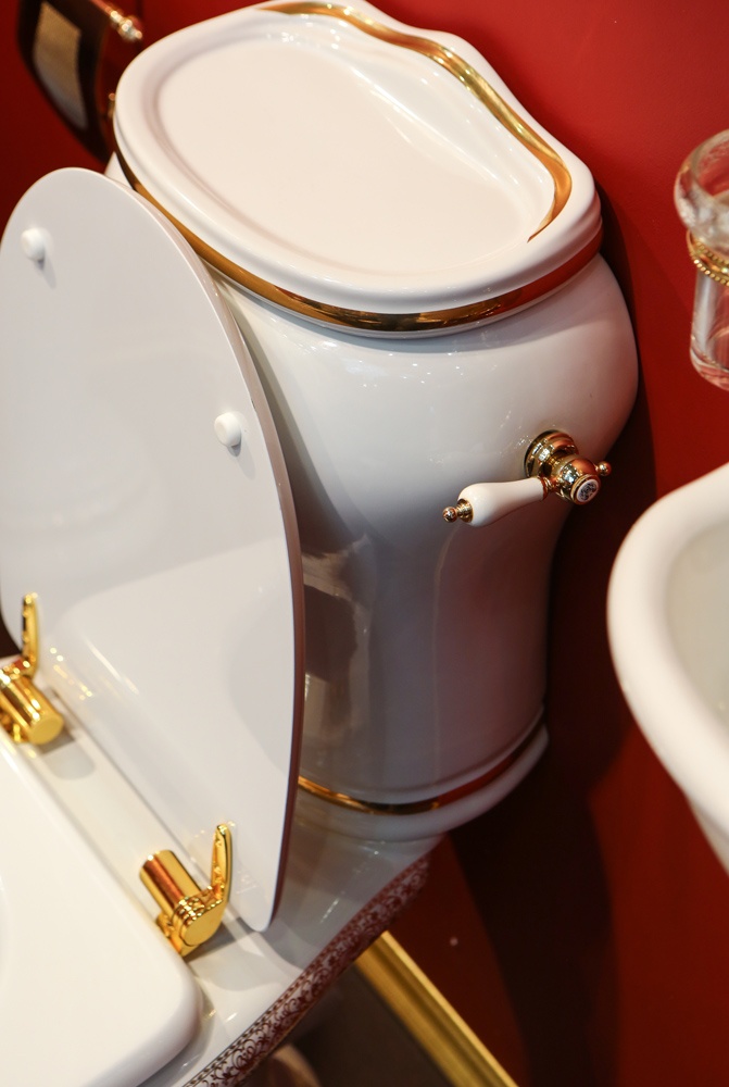 ML.MLD-25.701.BI/ML.MLD-25.708.BI/ML.OLV-29.012/ML.OLV-29.015/ML.RIC-29.040.BI.DO Компакт унитаз с бачком Золотистый Migliore  Италия  - Вид №5