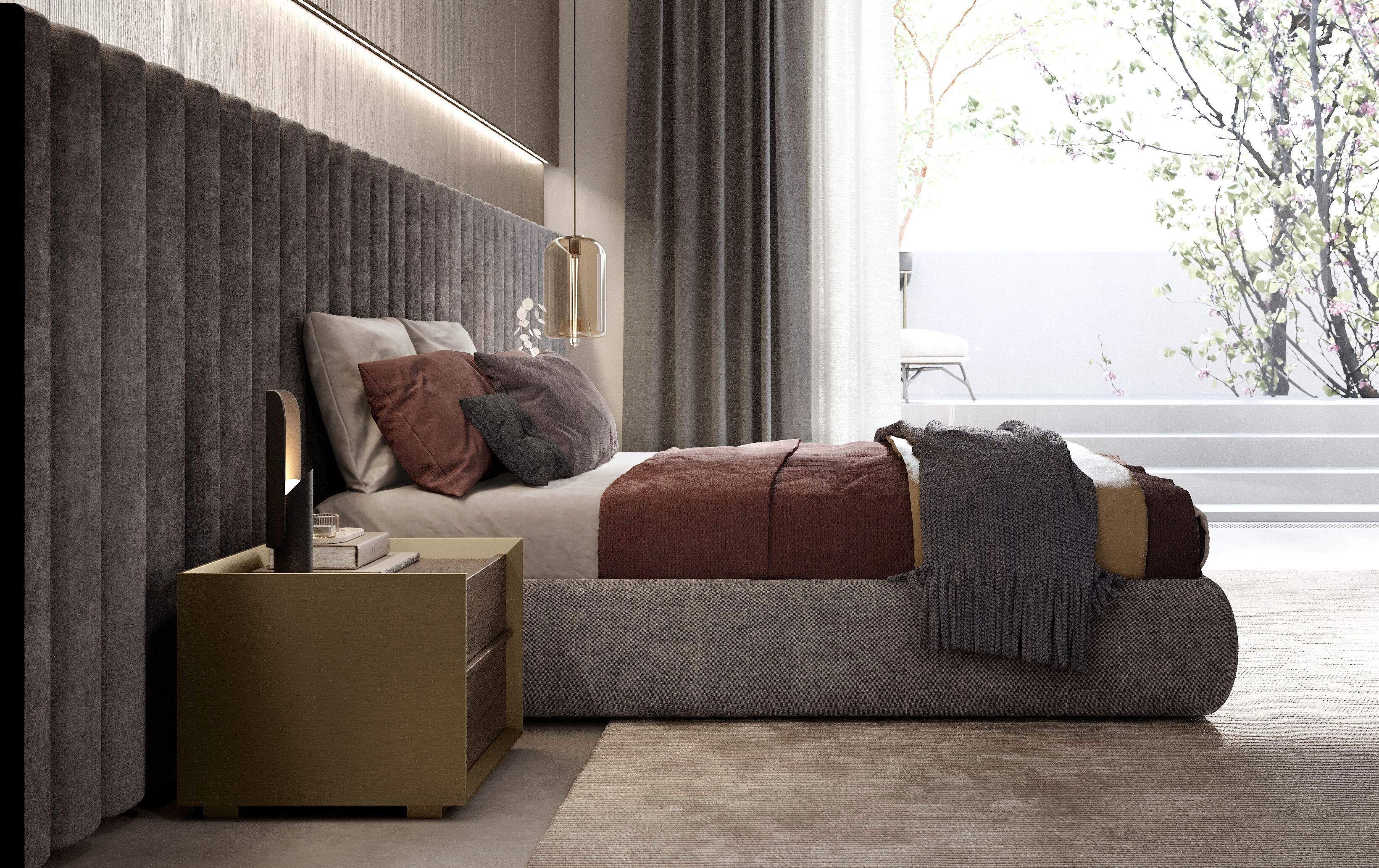 Двуспальная мягкая кровать из ткани Olivieri дресс-код ARCH-00076369 - Вид №7