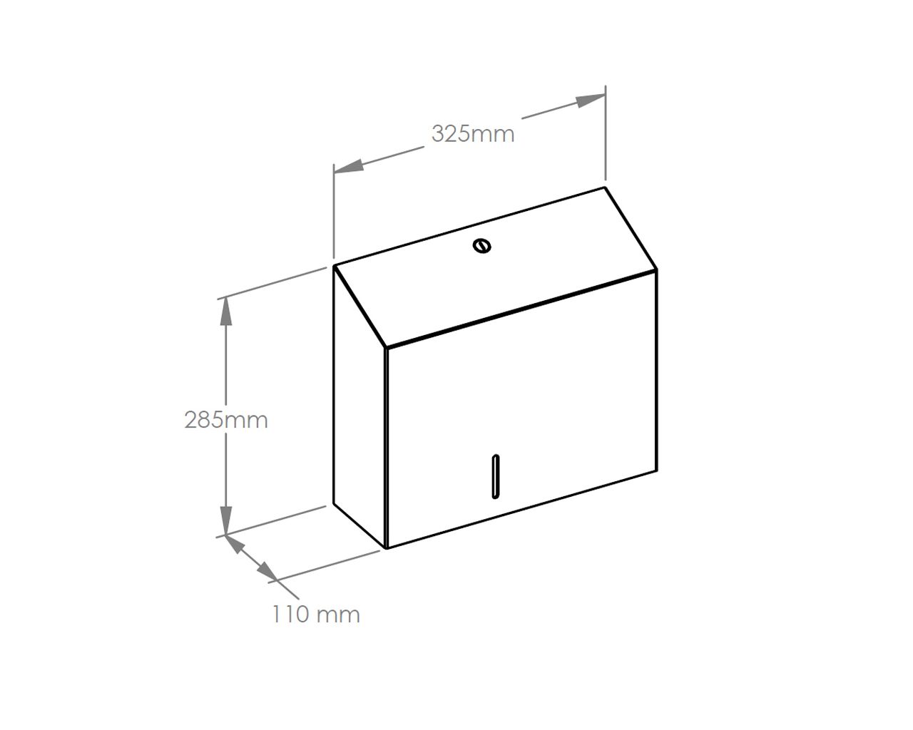 BSM101 Держатель туалетной бумаги STELLA MAXI, диаметр бумаги до 23 см, матовая сталь Merida  - Вид №1