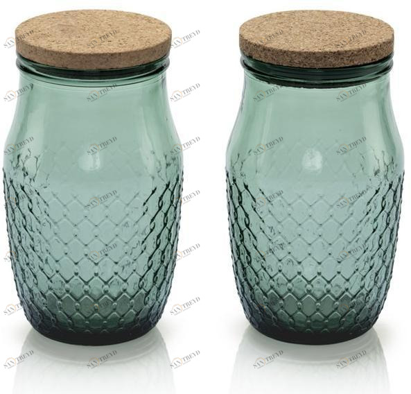 IVV Набор из 2 банок из дутого стекла Barattolando 8452.1