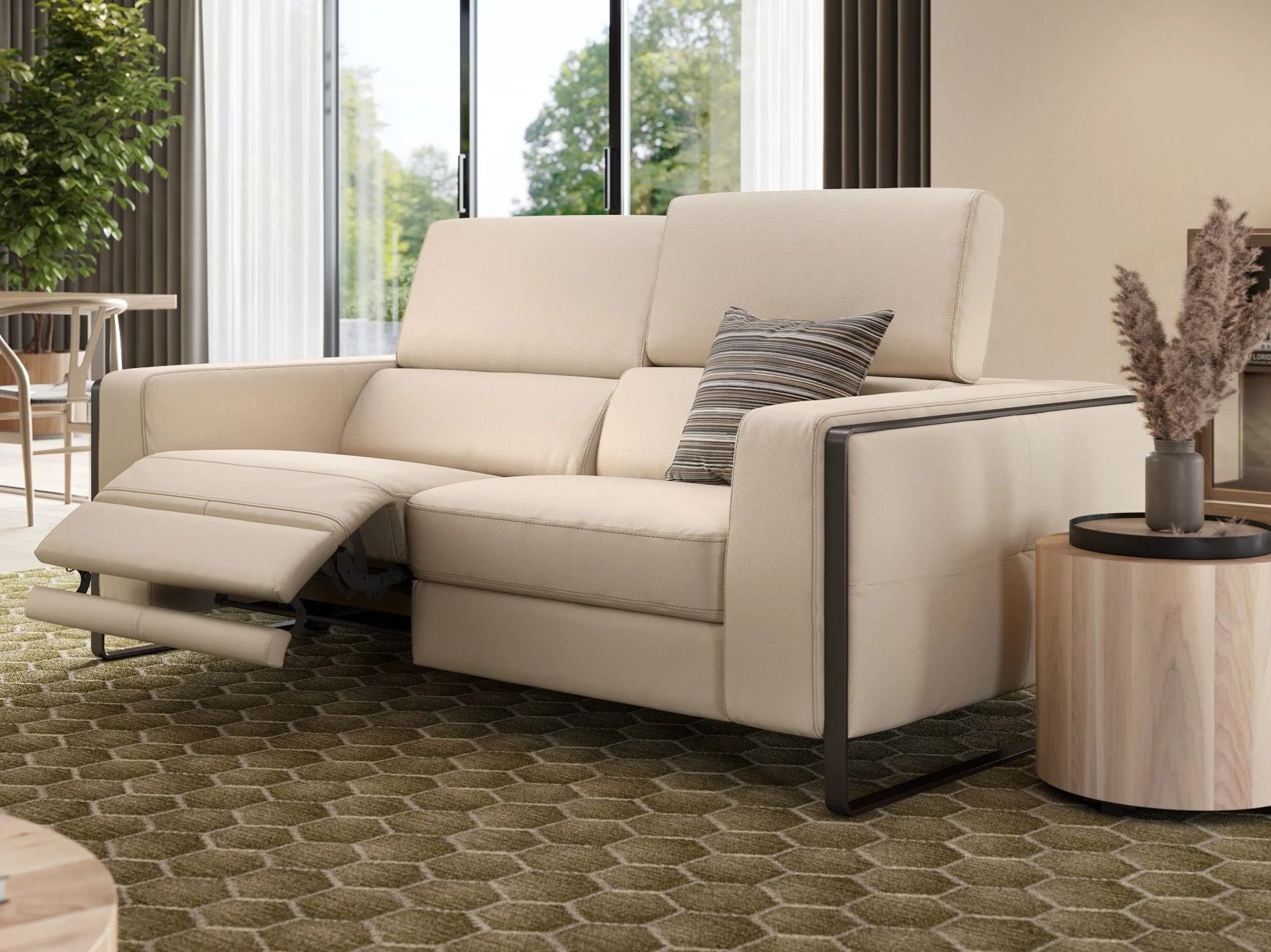 3-местный кожаный диван Sofanella Manzano ARCH-00098443 - Вид №2