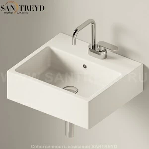 50589003 Подвесная раковина настенная прямоугольная Ceramica Flaminia Acquagrande бежевая