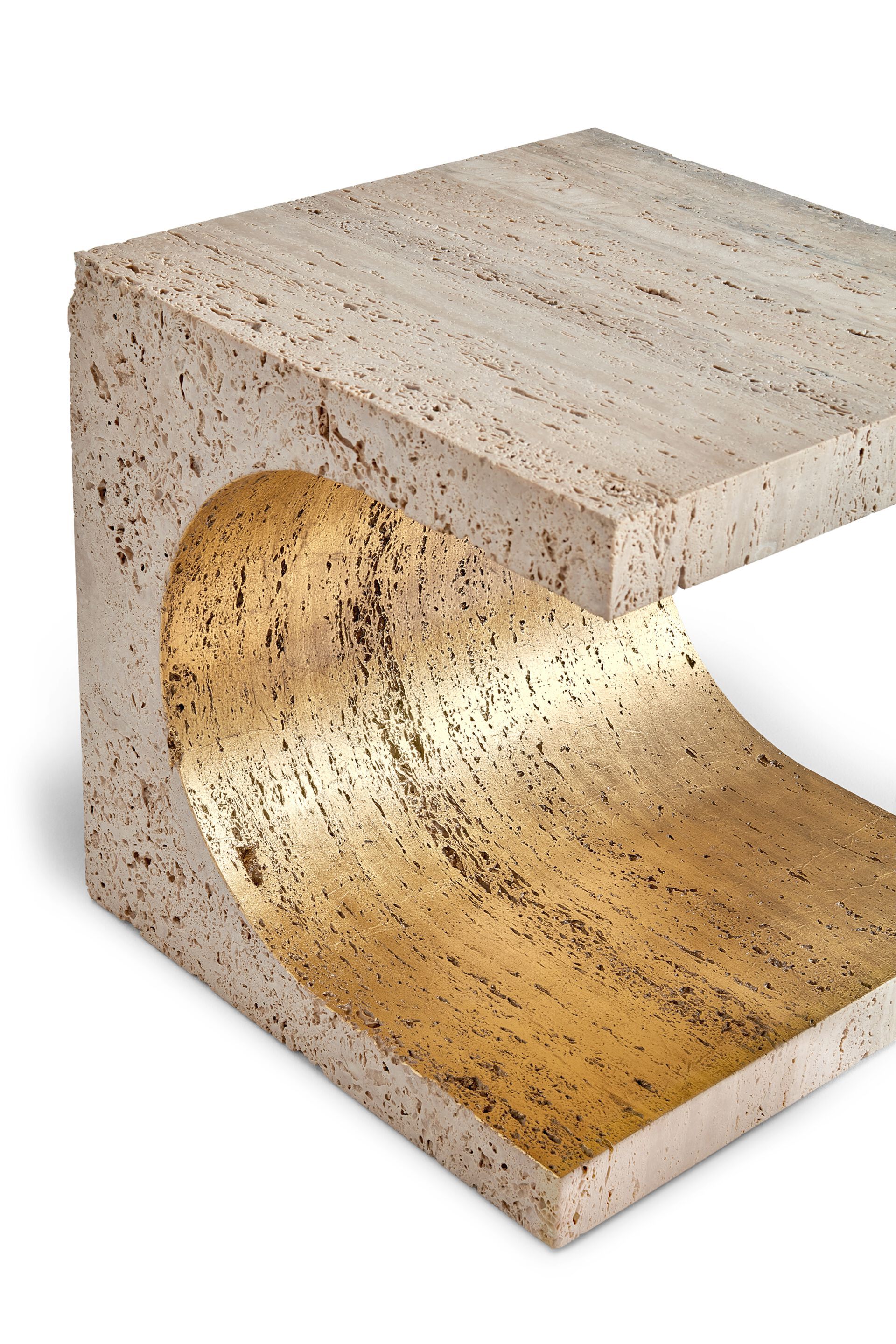 Высокий квадратный журнальный столик из натурального камня Ginger & Jagger Земля на Землю ARCH-00084464 - Вид №6