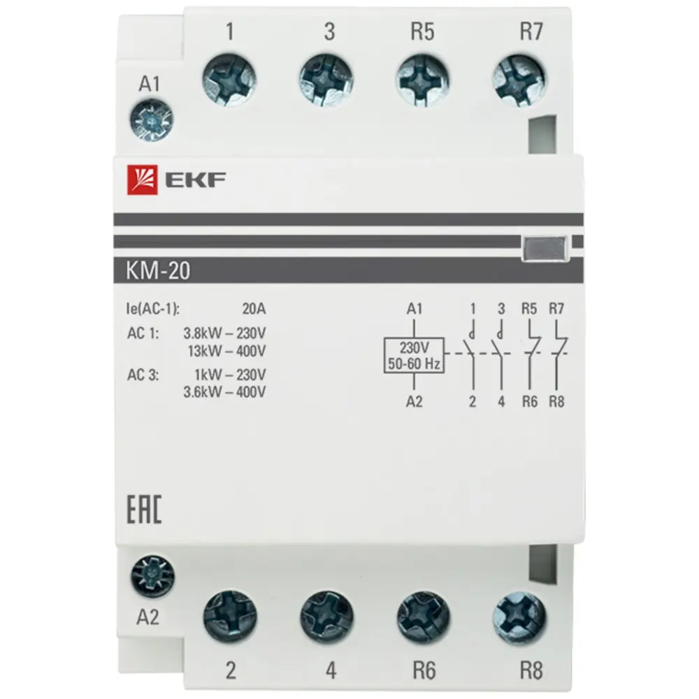 Контактор EKF КМ 2NC для управления мощными нагрузками 84579919 STLM-0052267 - Вид №1