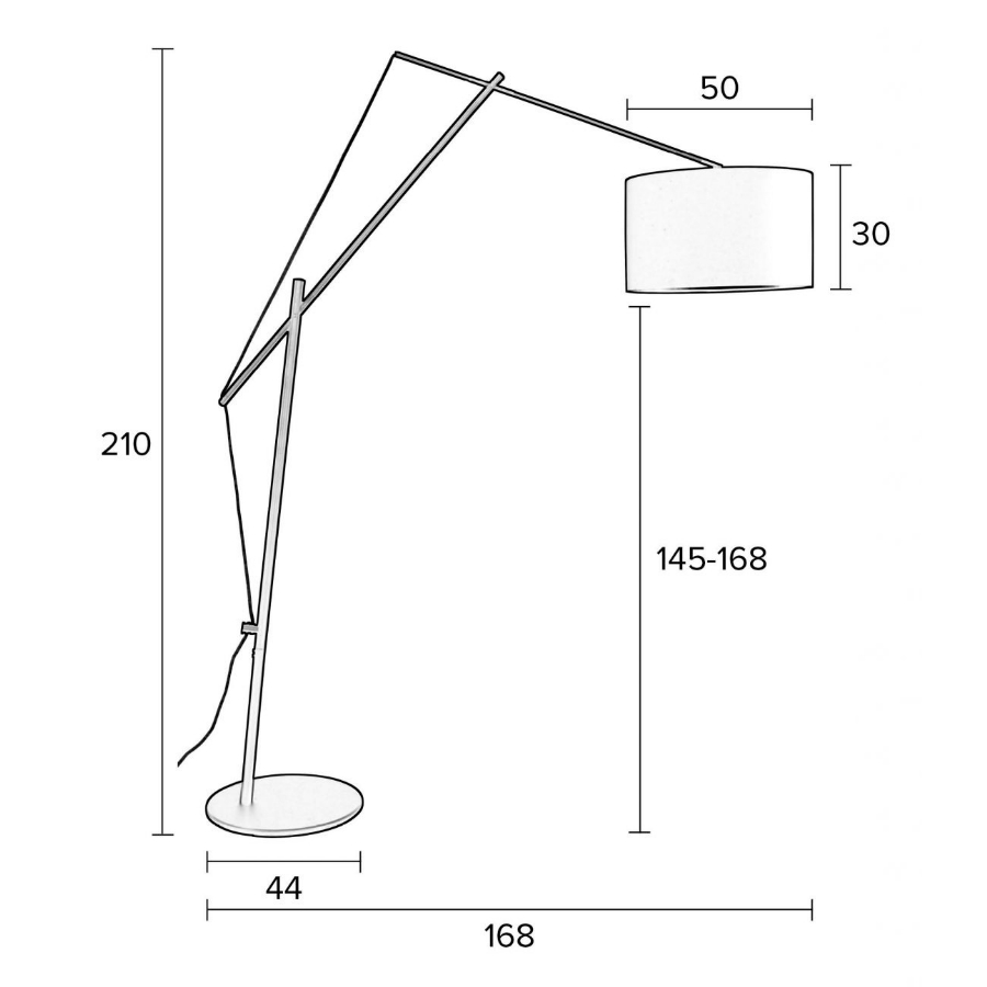 Лампа напольная Tokio, черная White Label Living 5100079 - Вид №11
