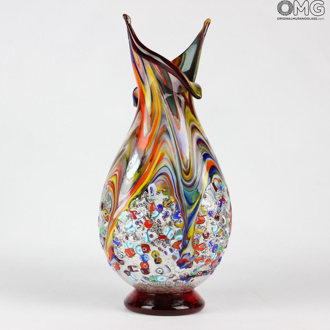 2102 ORIGINALMURANOGLASS Жёлтая ваза Орёл из муранского стекла 15 см  - Вид №1
