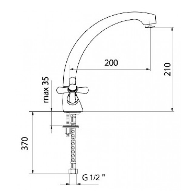 AM780302065 Смеситель для кухни Webert Kitchen Armony  - Вид №1