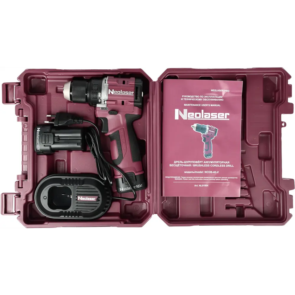 Аккумуляторная дрель-шуруповерт NEOLASER NCDB-40-V с бесщеточным двигателем 89398634 STLM-1430297 - Вид №11