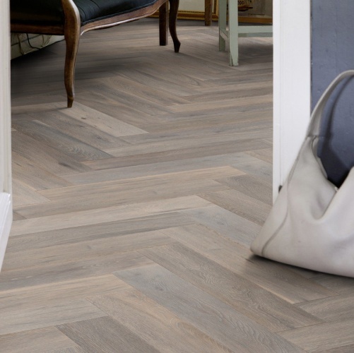 Паркет Ёлка Solidfloor New classic Кэнтрбери Дуб Натур с брашью (Текстурированная) 610х122 мм 1194938 - Вид №21