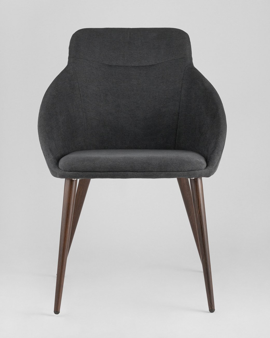 Стул со спинкой и подлокотниками серый "Квини" STOOL GROUP ДИЗАЙНЕРСКИЕ, ИНТЕРЬЕРНЫЕ 00-3946221 Серый  - Вид №2