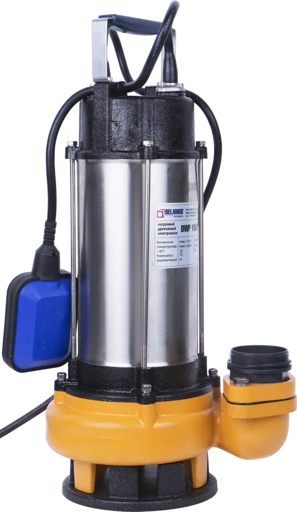 Дренажный насос BELAMOS DWP1500/22 для эффективной откачки грязной воды 17429321