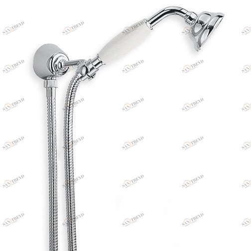 CRIPD479 Держатель для ручного душа с розеткой, ручным душем с защитой от накипи и гибким шлангом Cristina Rubinetterie 