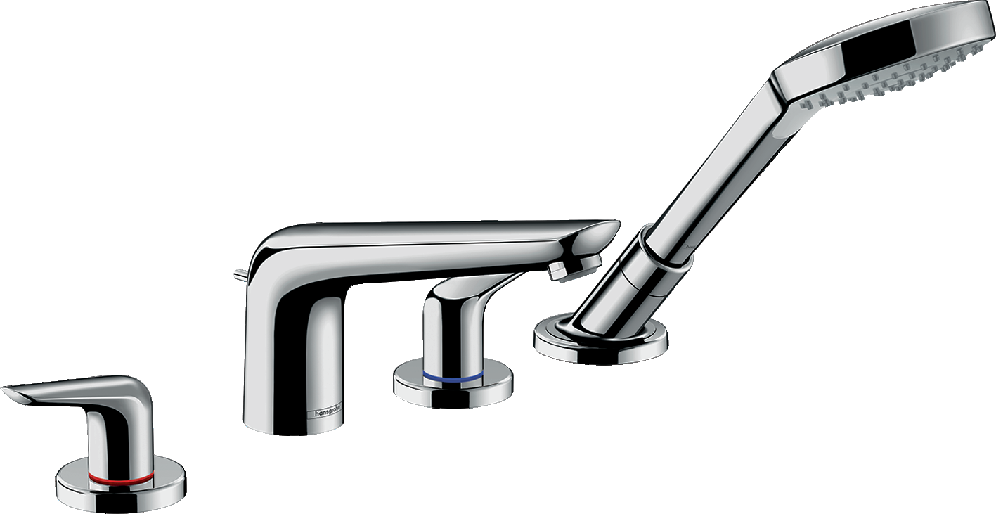 71333000 Novus Смеситель для ванны на край на 4 отверстия Hansgrohe 