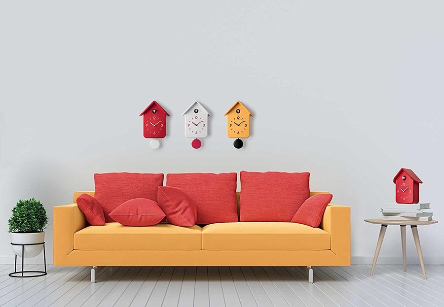 Часы с кукушкой qq красные GUZZINI ДИЗАЙНЕРСКИЕ 253338 Красный  - Вид №1