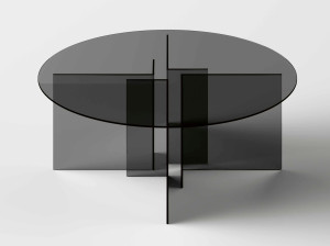 Круглый стол из закаленного стекла