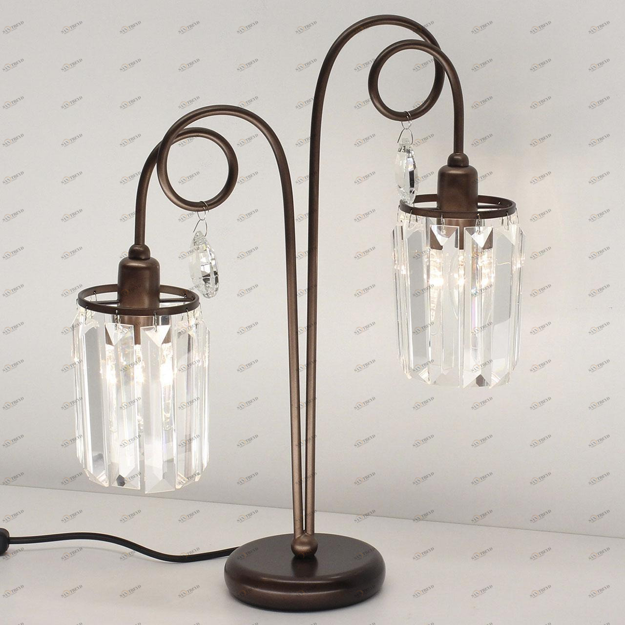 Настольная лампа Citilux Синди CL330823 CITILUX ИНТЕРЬЕРНЫЕ 191651 Коричневый;прозрачный 