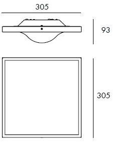 Milan Iluminacion Потолочный светильник прямого света из алюминия и стекла  6295  - Вид №4