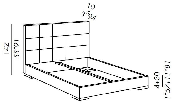 Meridiani Двуспальная кровать со съемным чехлом из ткани Bardò sun-id-1355177 - Вид №2