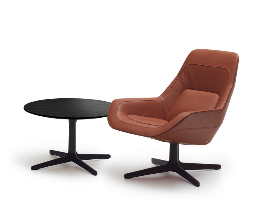 Круглый журнальный столик с деревянной столешницей de Sede DS-144 ARCH-00028801 - Вид №1