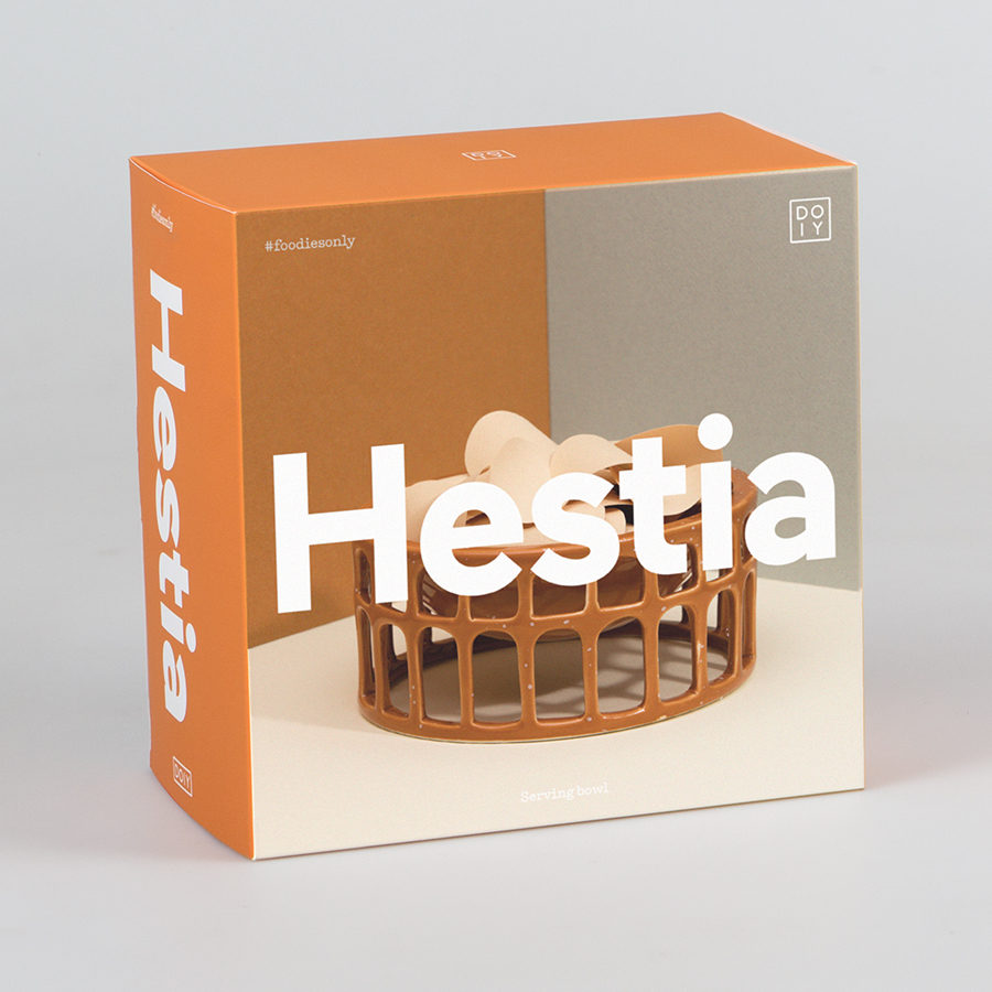 Миска сервировочная керамическая Hestia оранжевая Doiy DYHESBOTE - Вид №5