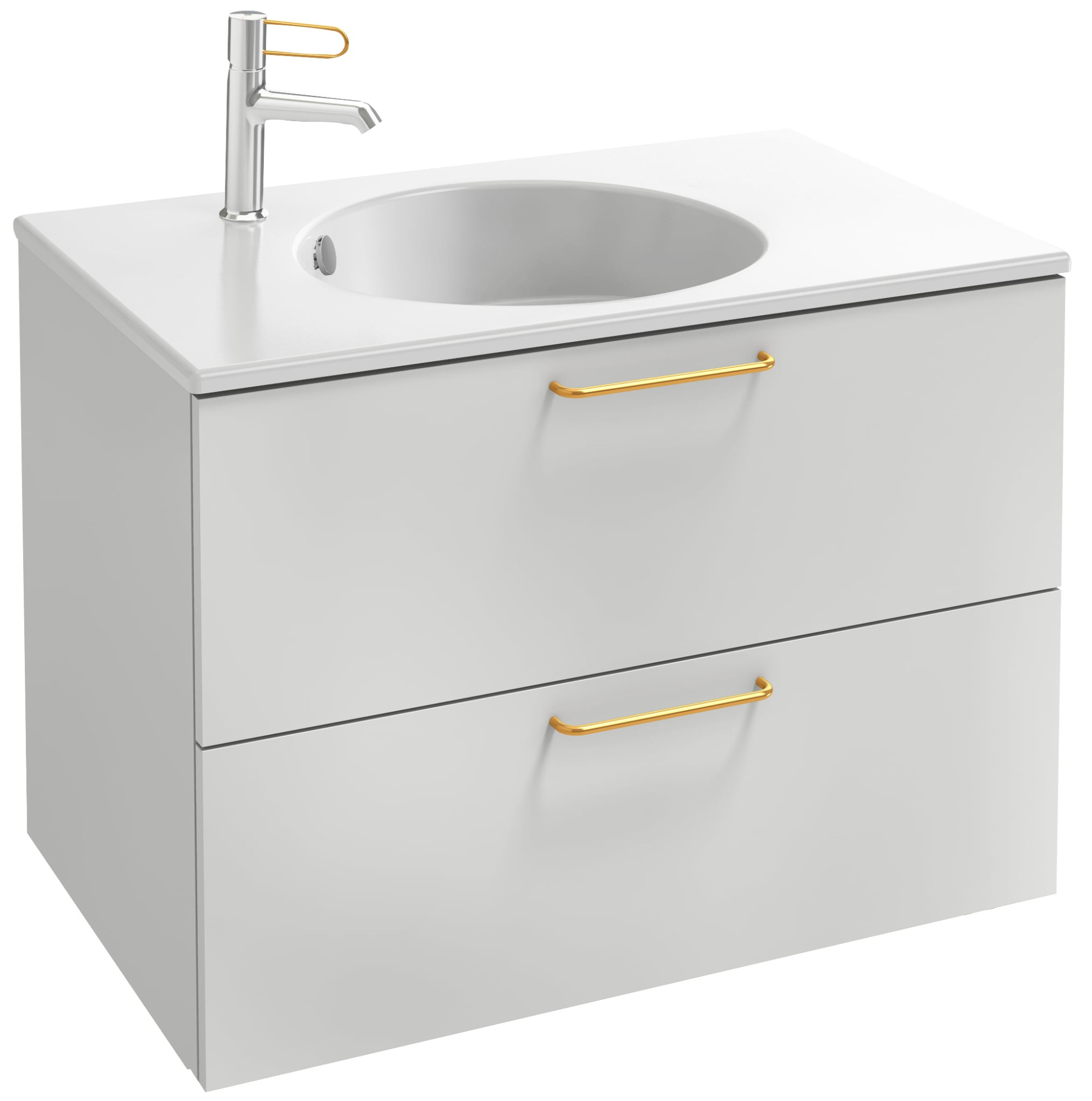 EB2522-R8-E52 Тумба под столешницу 80 см, 2 ящика, золотая ручка JACOB DELAFON ODÉON RIVE GAUCHE ODEON RIVE GAUCHE