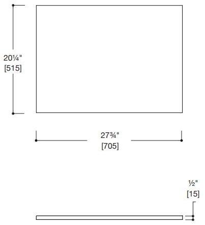 Blu Bathworks® Одинарная столешница для умывальника синего цвета ∙ stone ™ 700 Sac0700  - Вид №2