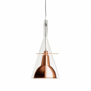 Светильник подвесной 40х25 см латунь Delight Collection 10253P DELIGHT COLLECTION ДИЗАЙНЕРСКИЕ 00-3882376 Золото;прозрачный