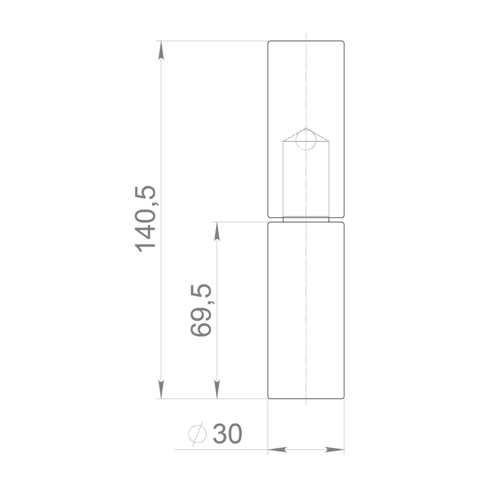Петля гаражная с шаром 30x140 мм цвет черный 89425015 STLM-2176412 Santreyd  - Вид №4