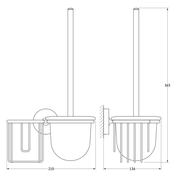 Держатель освежителя и ерш матовый хрусталь с крышкой Ellux ELEGANCE ELE 071 sun-id-561209 - Вид №1