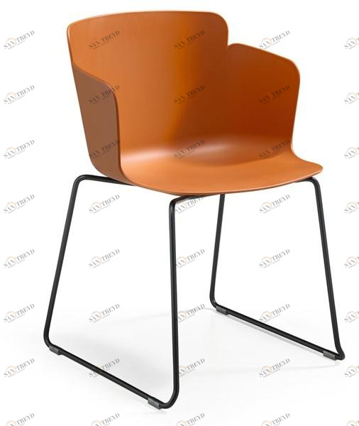 Midj Полипропиленовый стул с салазками и подлокотниками Calla sun-id-1472578