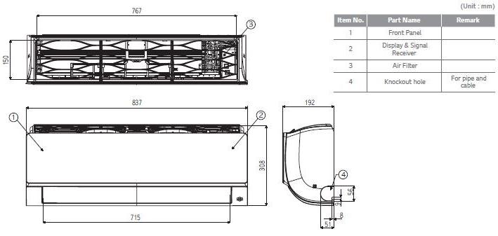 LG Electronics Настенный одноканальный кондиционер с инверторной системой Artcool sun-id-1470698 - Вид №4