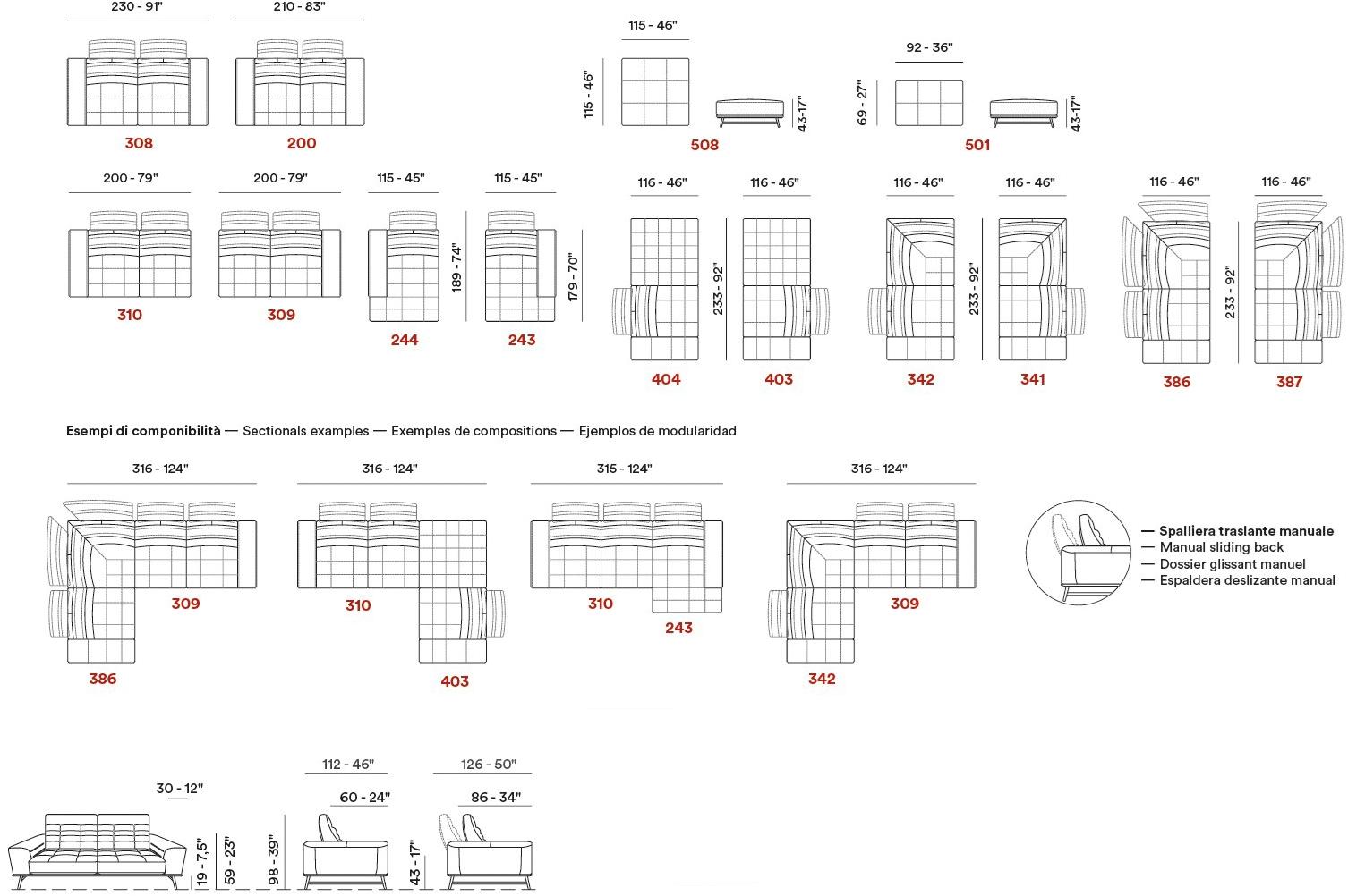 Max Divani 5-местный угловой диван из ткани sun-id-1369497 - Вид №7