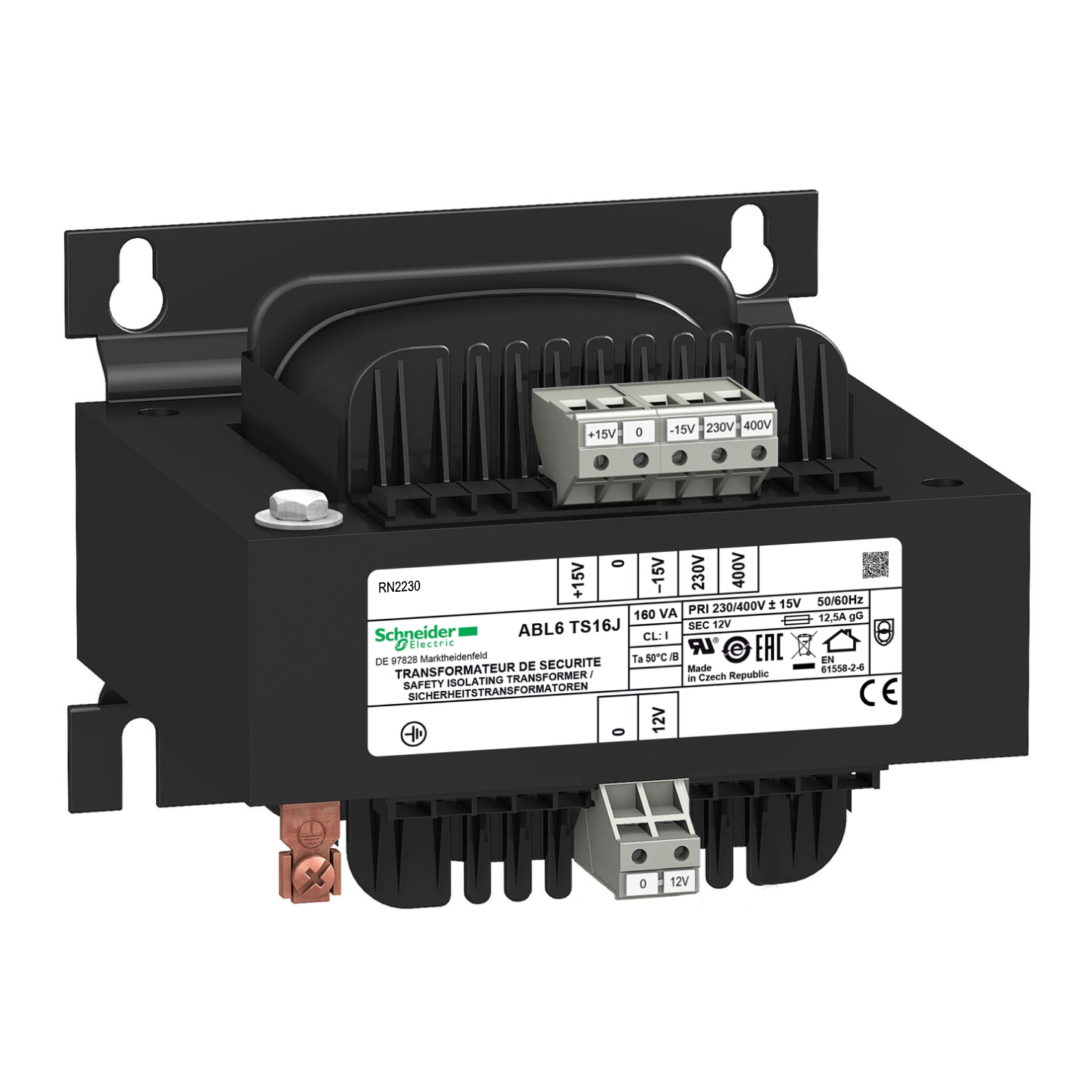 ABL6TS16J ТРАНСФОРМАТОР 230-400В 1X12В 160ВA Schneider Electric Блоки питания и тарансформаторы 