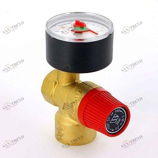 Предохранительный клапан WATTS с манометром SVM 1/2" 2,5 bar 10004647