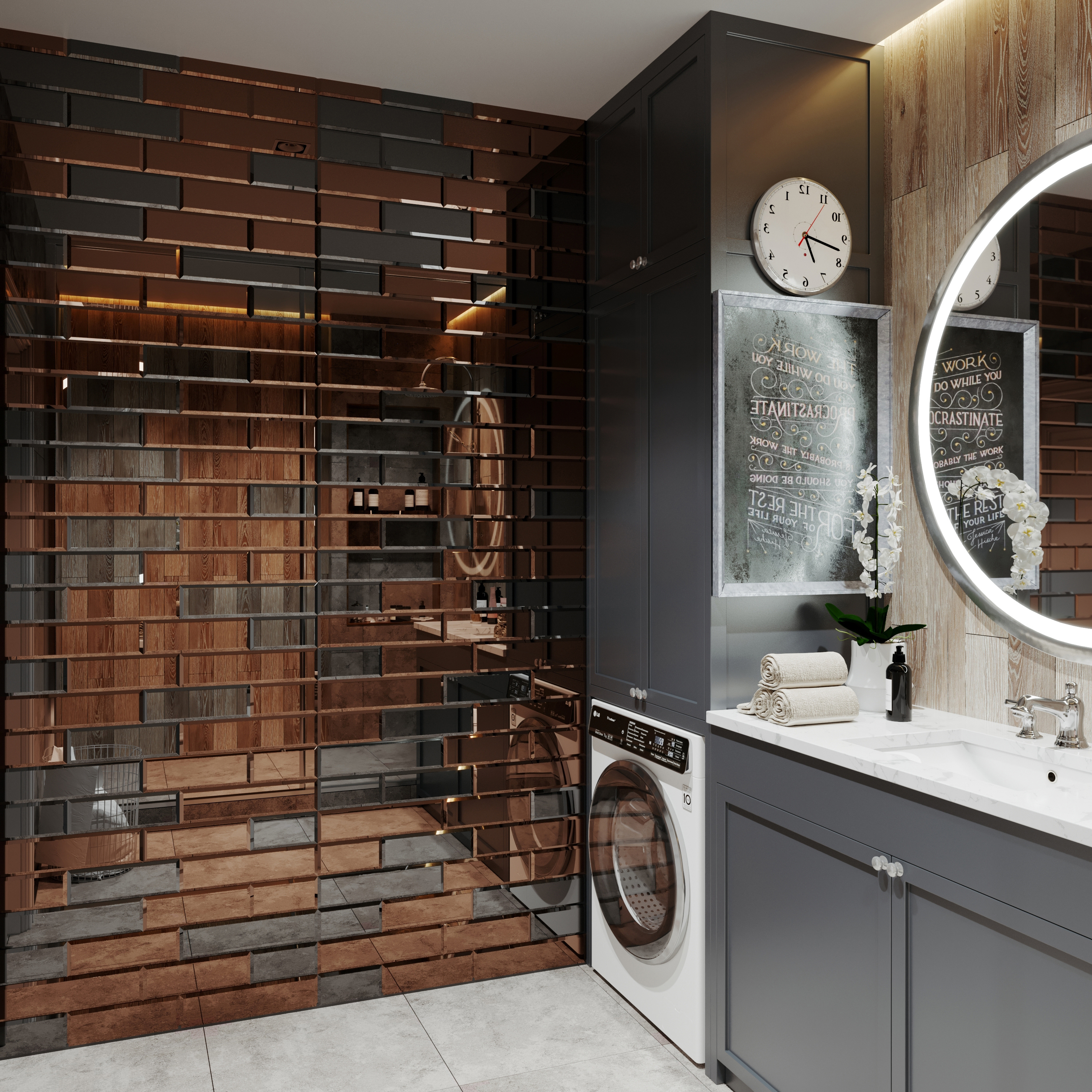 Зеркальная плитка SENSEA LM29 20x30 см серебристая 82360913