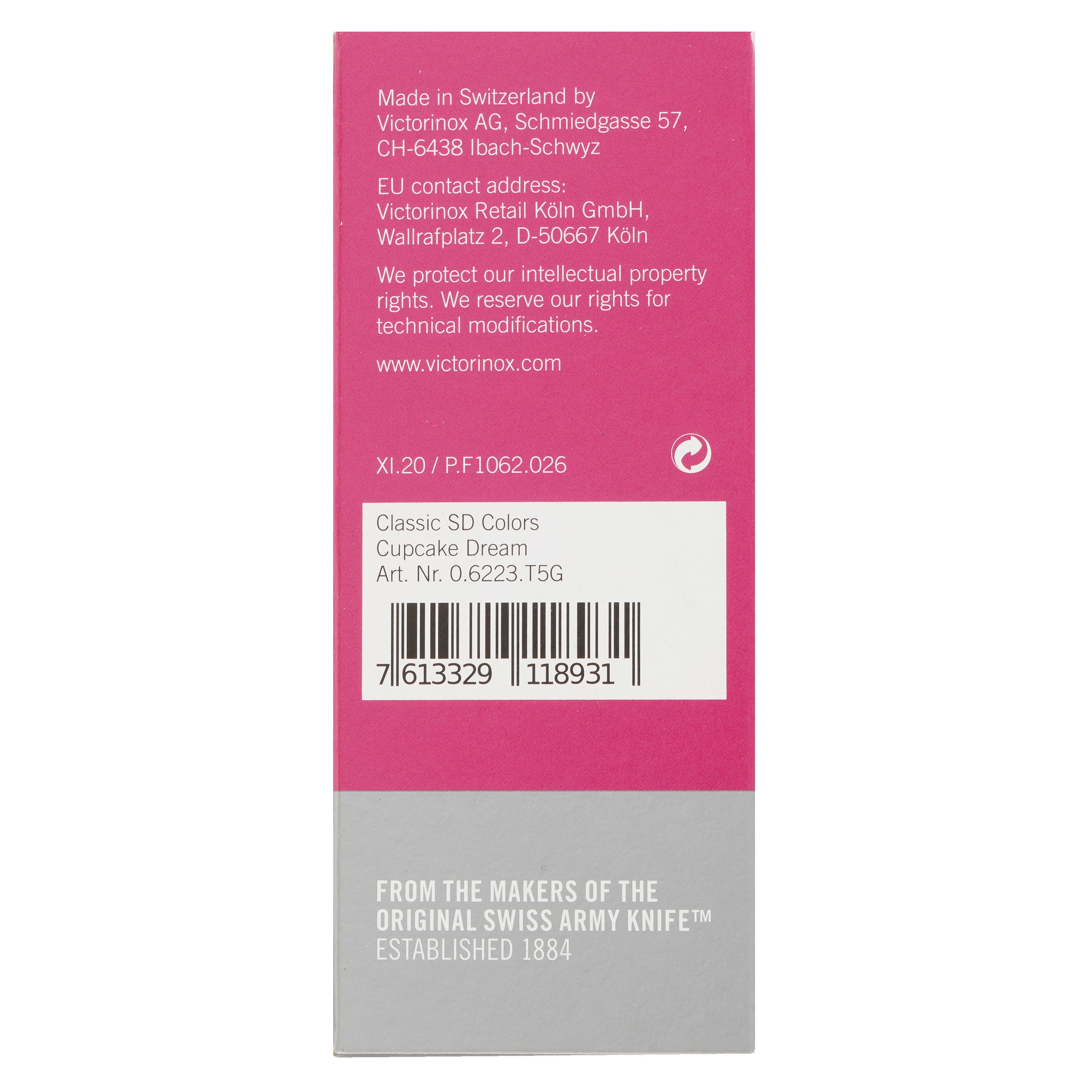 Швейцарский нож Victorinox Classic SD Colors Cupcake Dream 9011933 STDN-0132971 - Вид №7