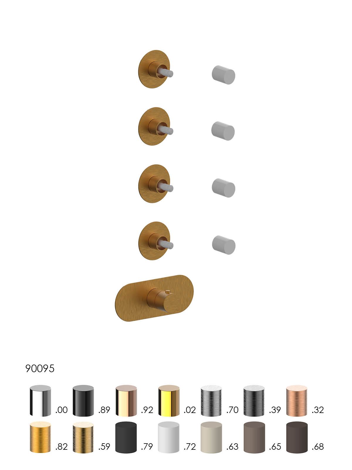 Термостатический смеситель для душа с 5 отверстиями Rubinetterie Frattini отдельная эстетика ARCH-00007079 - Вид №7