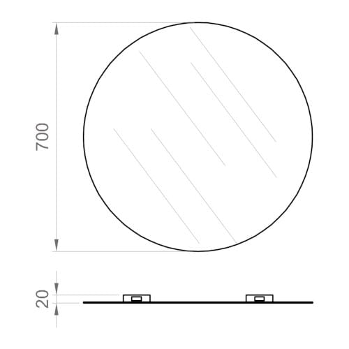 Круглое настенное зеркало для ванной комнаты Ercos зеркала ARCH-00081603 - Вид №2