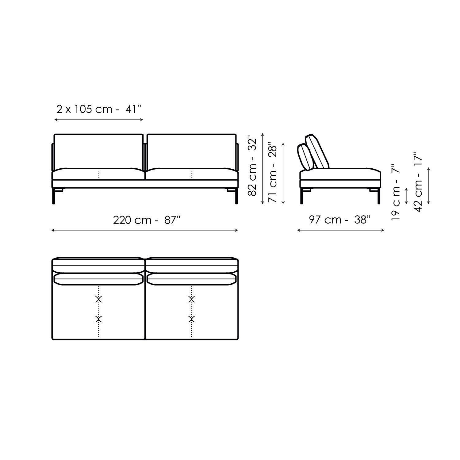 Ткань диван BONALDO ALIANTE ARCH-00100553 - Вид №6