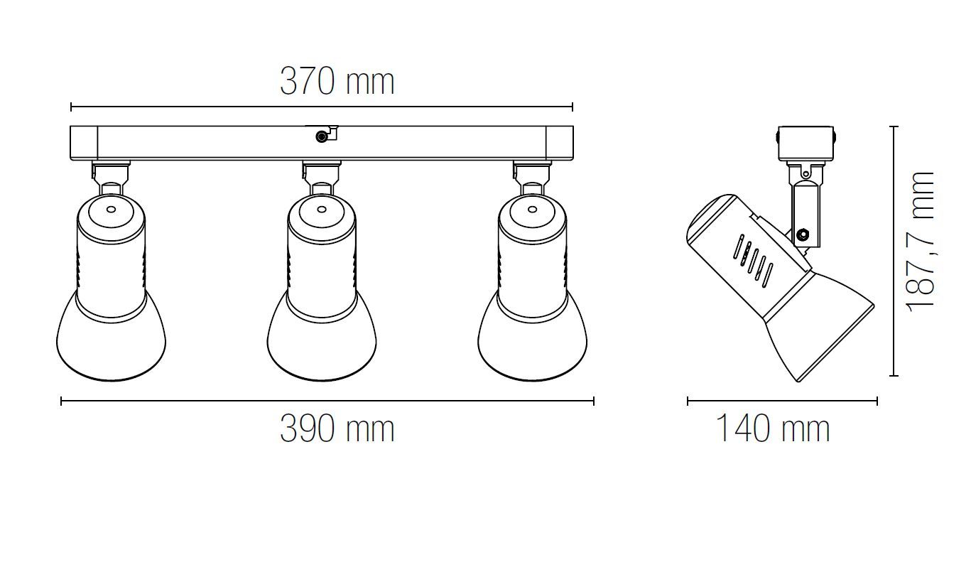 Металлический настенный светильник / потолочный светильник Fan Europe Lighting INTEC ARCH-00133756 - Вид №1
